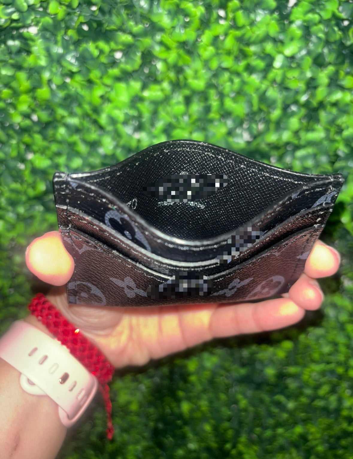 L V Cardholder Tarjetero Negro