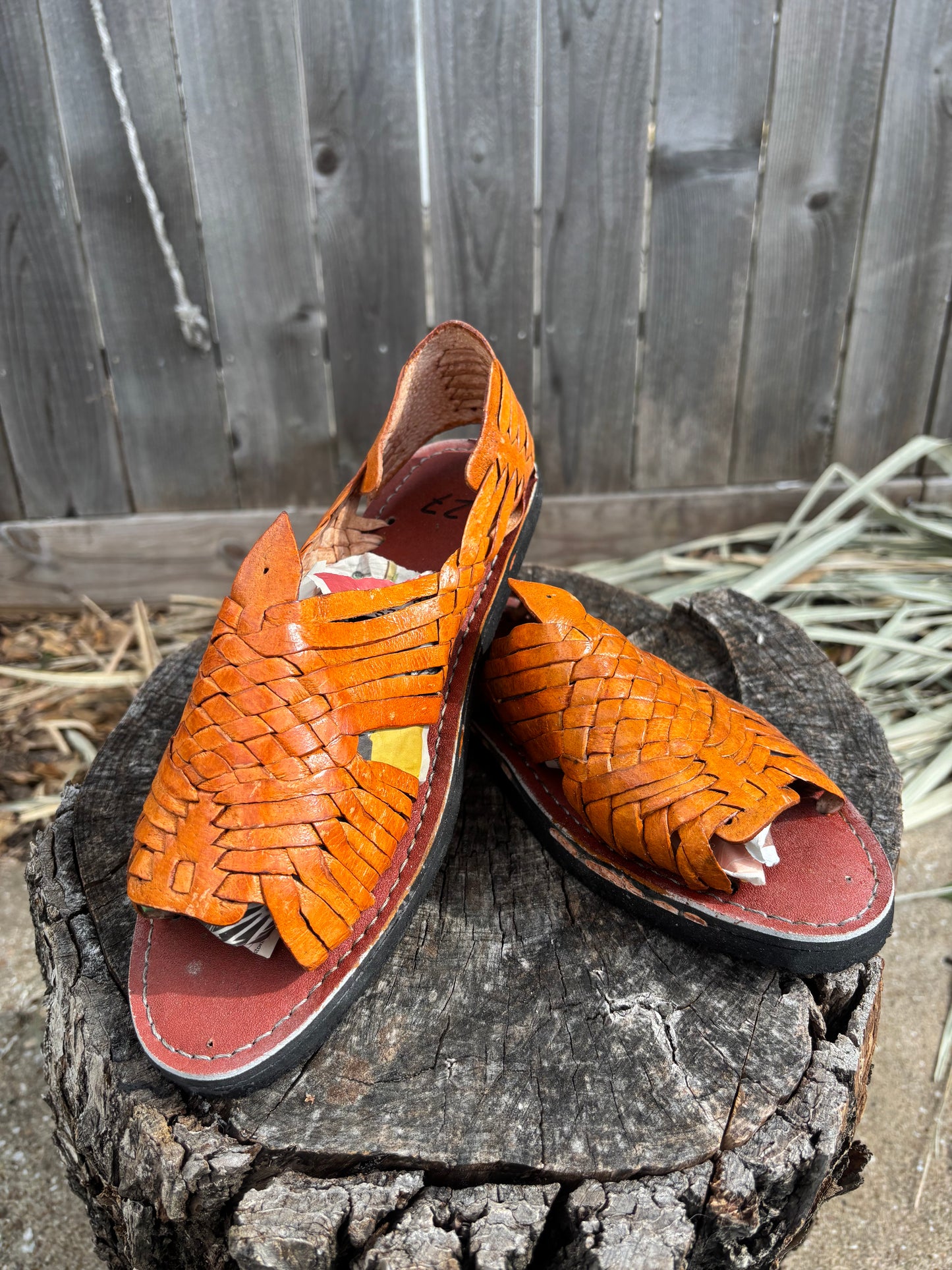 Huarache Pachuco Naranja Quemado