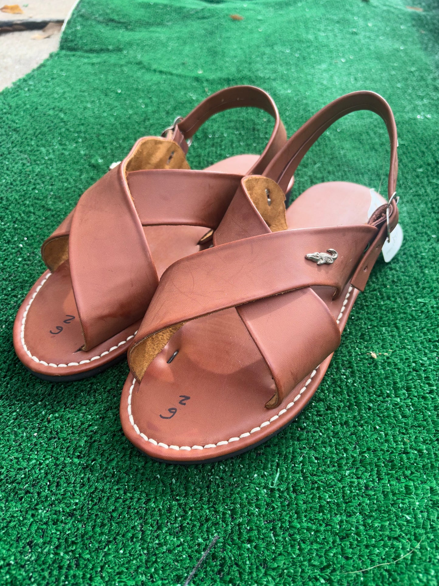 Huarache Cruzado Mocha con Tacon