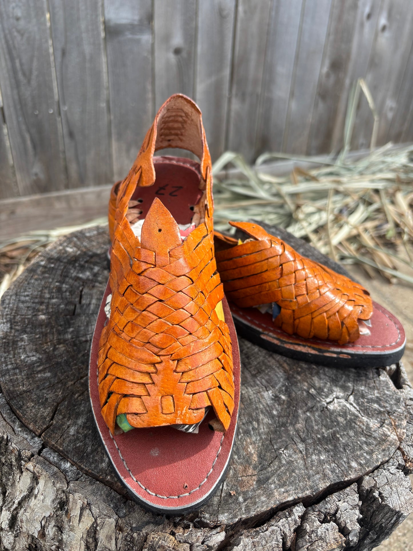 Huarache Pachuco Naranja Quemado