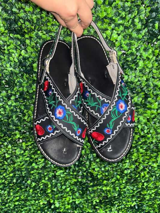 Huarache Cruzado Floreado