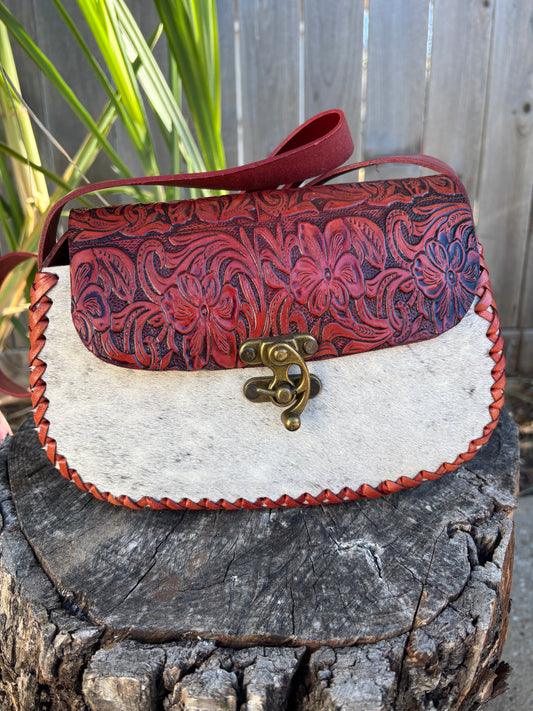 Bolsa Cincelada con Pelo de Res