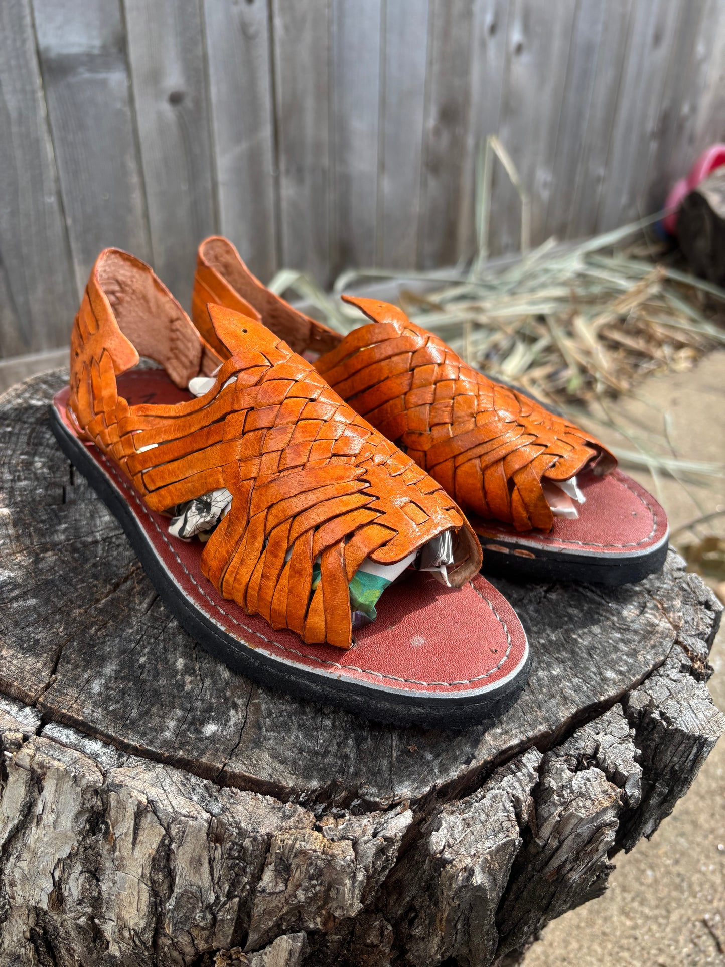 Huarache Pachuco Naranja Quemado