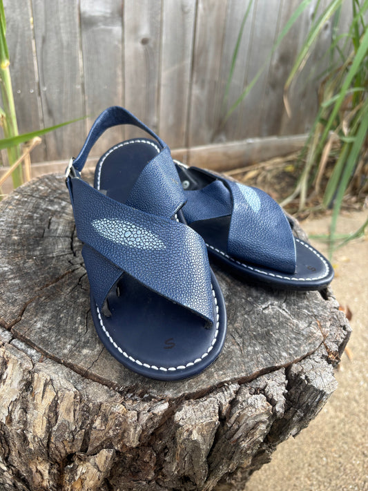 Huarache Cruzado Azul Marino