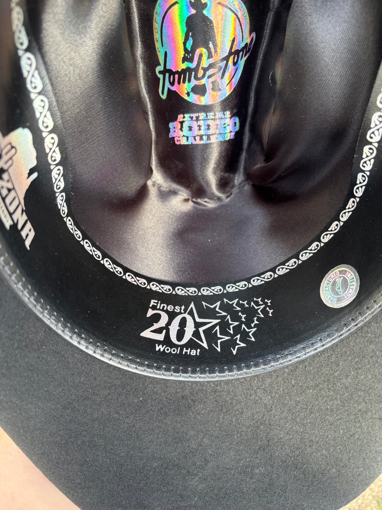 Sombrero Tombstone Horma Roper 20x Negro