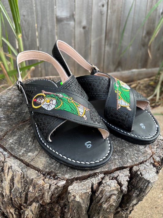 Huarache Cruzado San Judas Negro