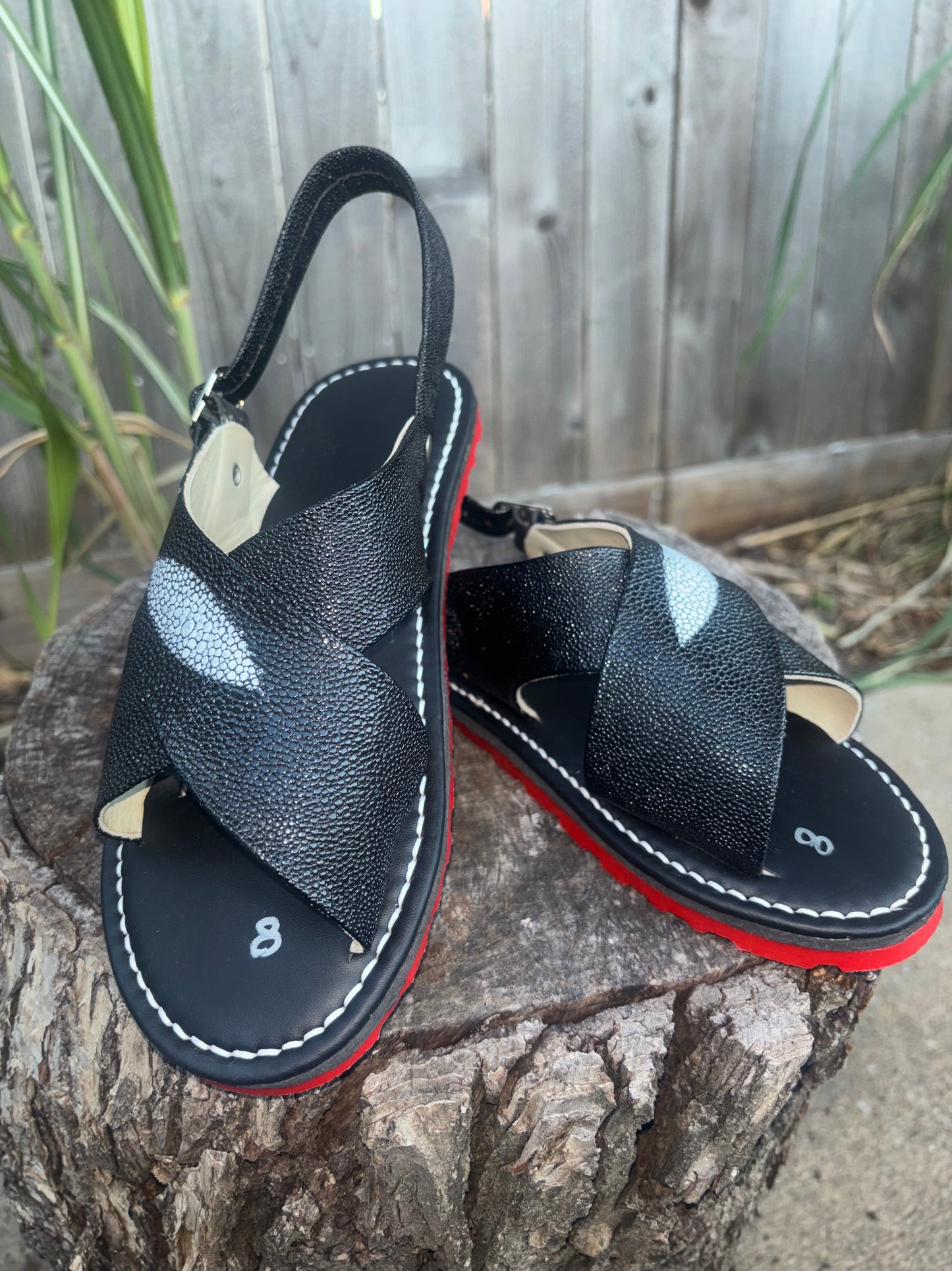 Huarache Cruzado Suela Roja