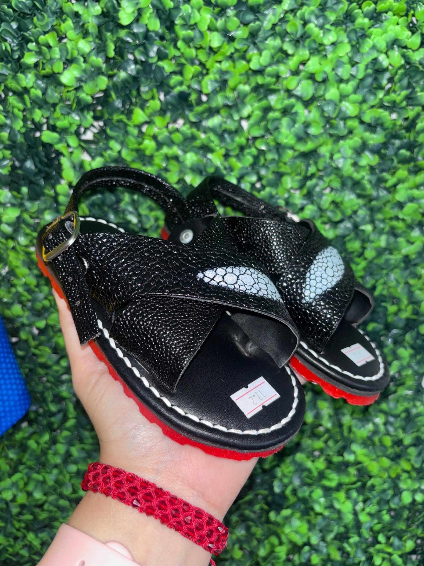 Huarache Cruzado Suela Roja Niño