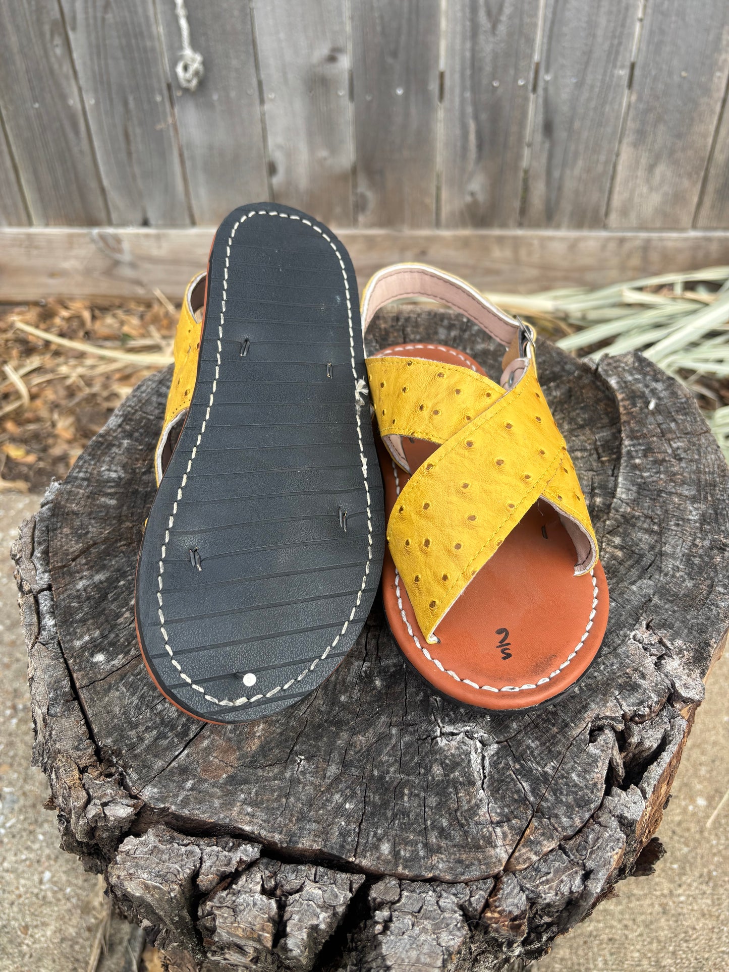 Huarache Cruzado Mostaza