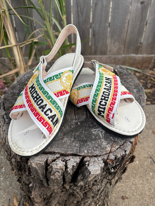 Huarache Cruzado Michoacan Blanco