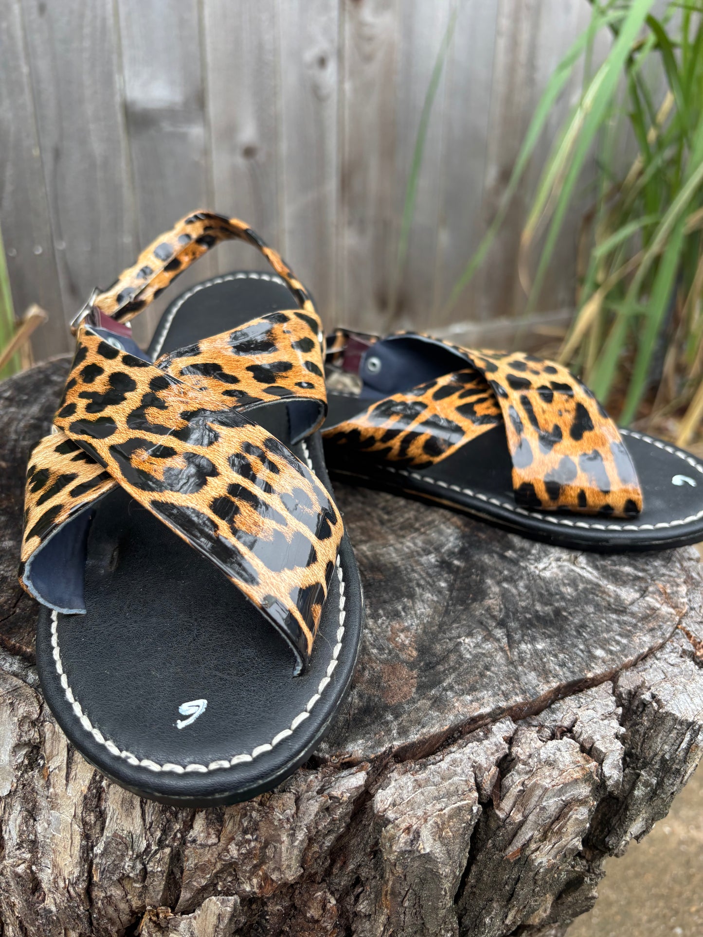 Huaraches Cruzados Leopardo