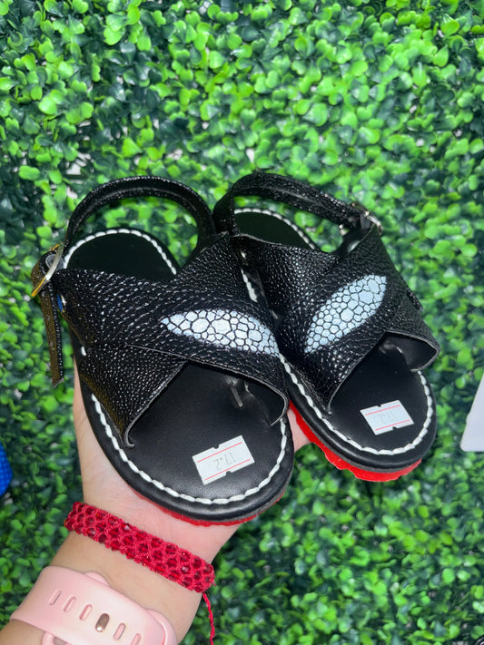 Huarache Cruzado Suela Roja Niño