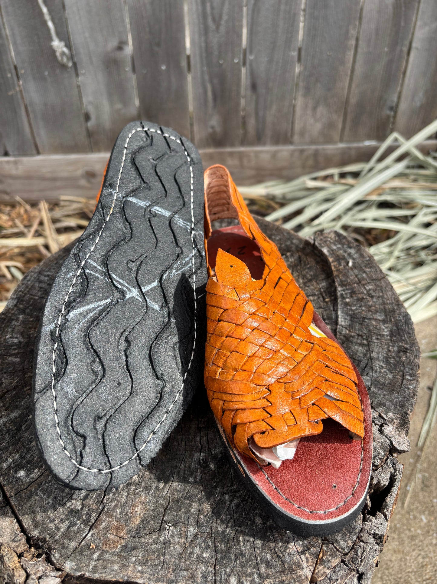 Huarache Pachuco Naranja Quemado