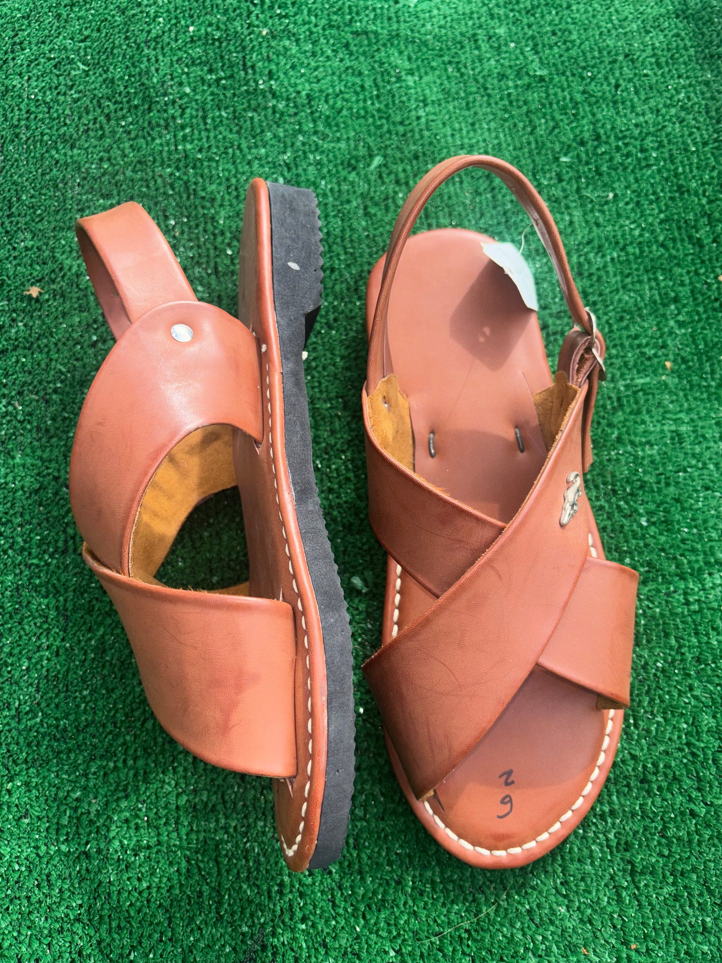 Huarache Cruzado Mocha con Tacon