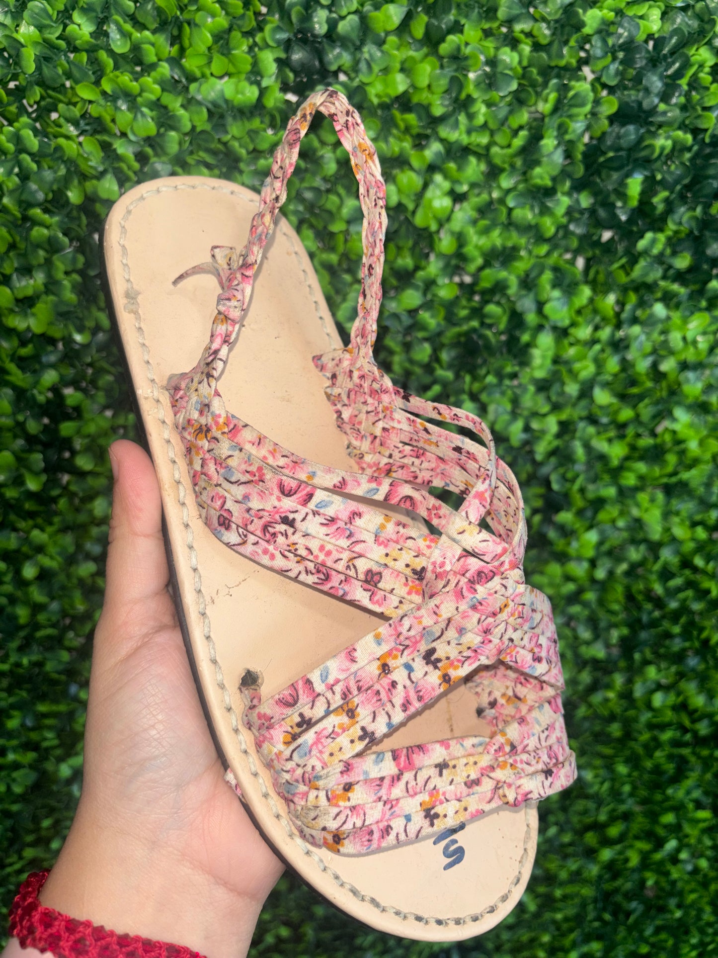 Huarache de Araña Floral Rosa