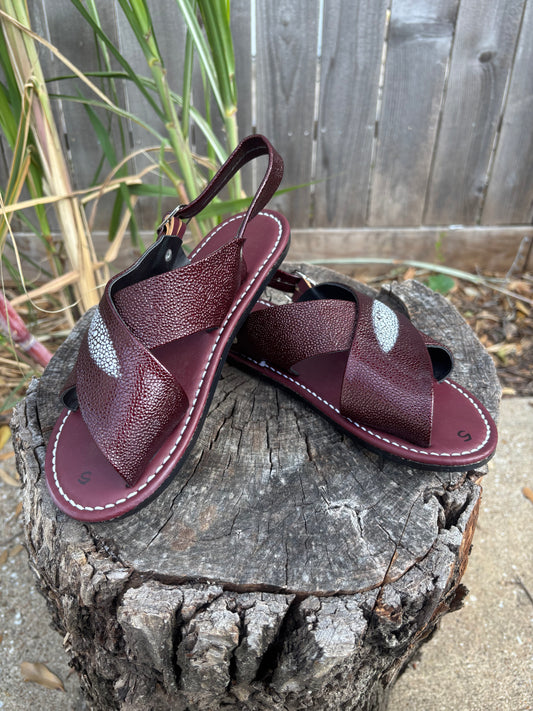 Huarache Cruzado Vino