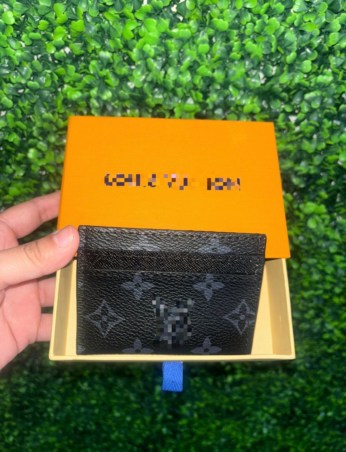 L V Cardholder Tarjetero Negro