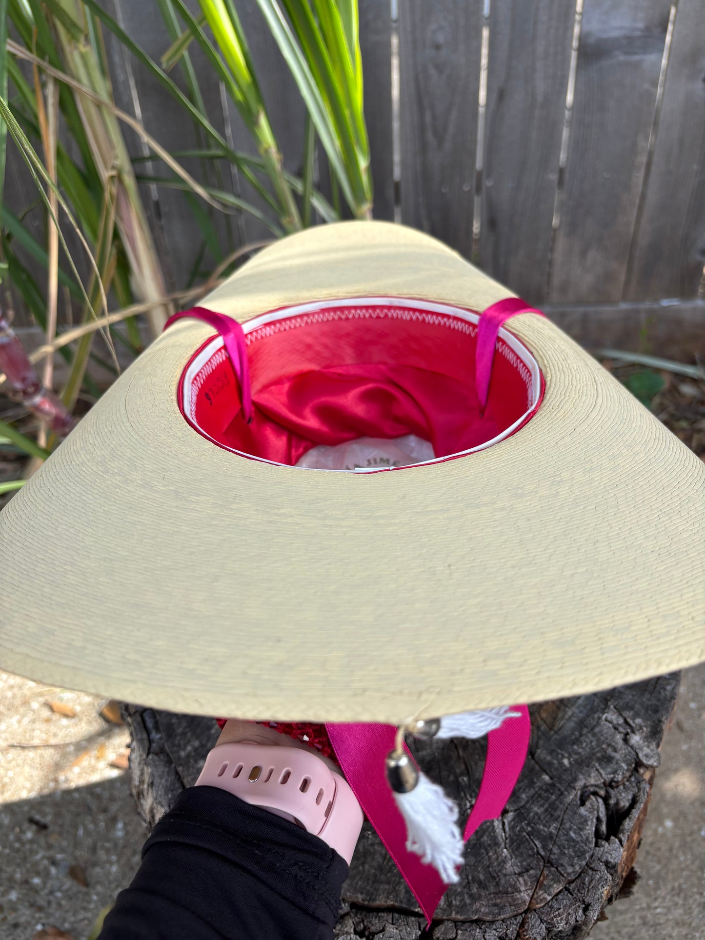 Sombrero Calentano Hecho a Maquina  Rosa