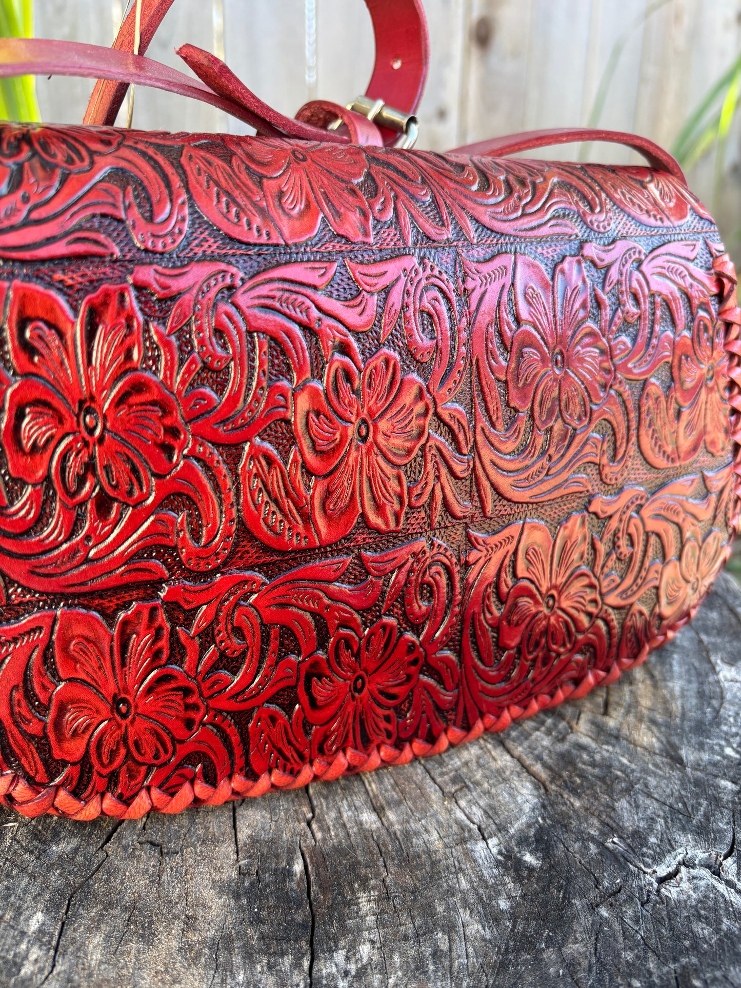 Bolsa Cincelada con Pelo de Res