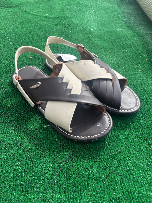 Huarache Cruzado Bicolor Cafe