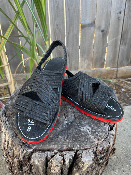 Huarache de Araña Suela Roja negro